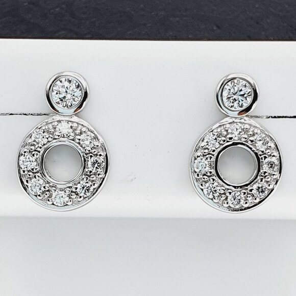 925 sterling silver luxury CZ earrings for women/girls, Best forRJUS2185 - Picture 4 of 11